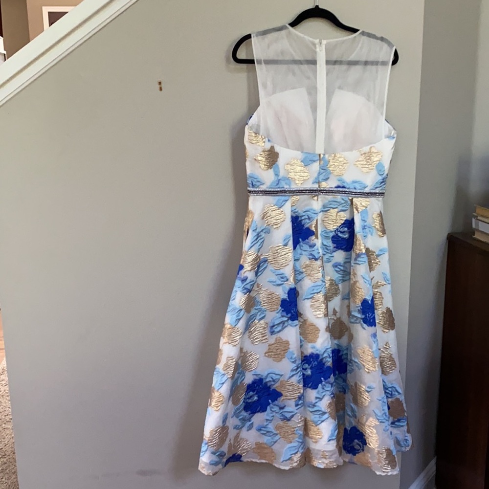 Nicole Miller New York Floral Jacquard Midi Dress - Picture 5 of 14